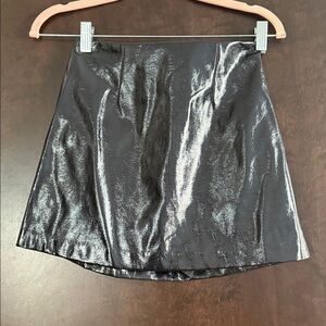 NWT Abercrombie navy patent skort